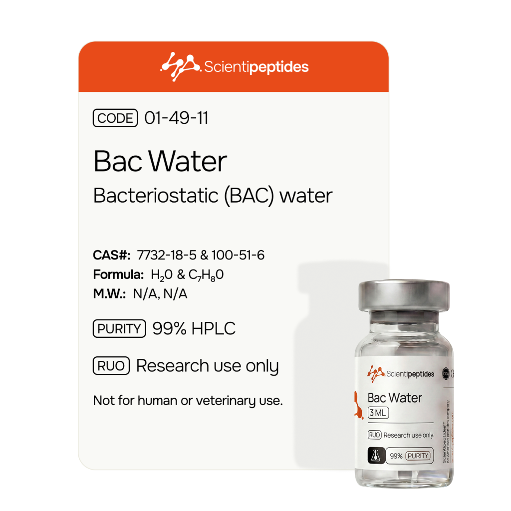 Bac Water 3ml specification card