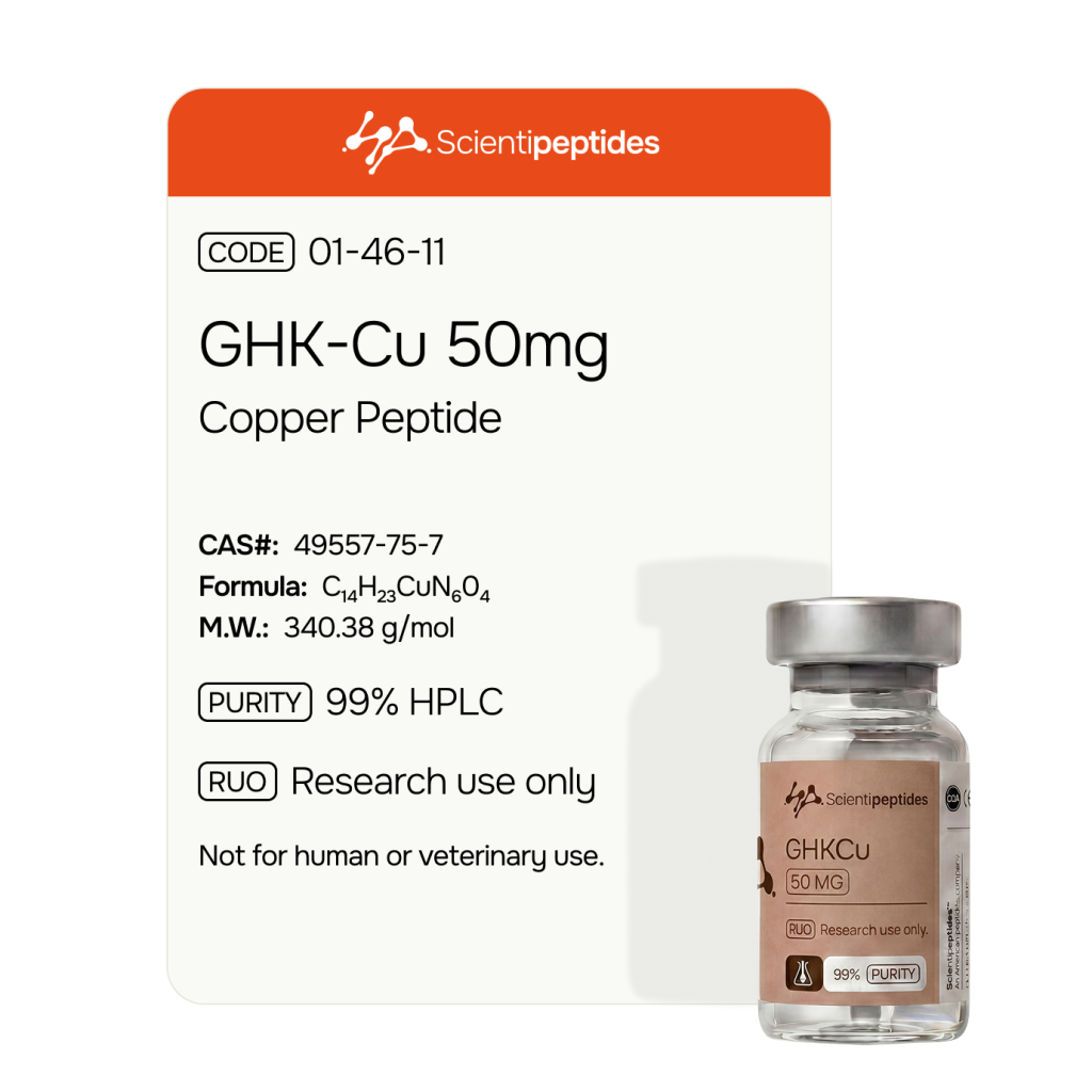 GHKCu 50mg specification card