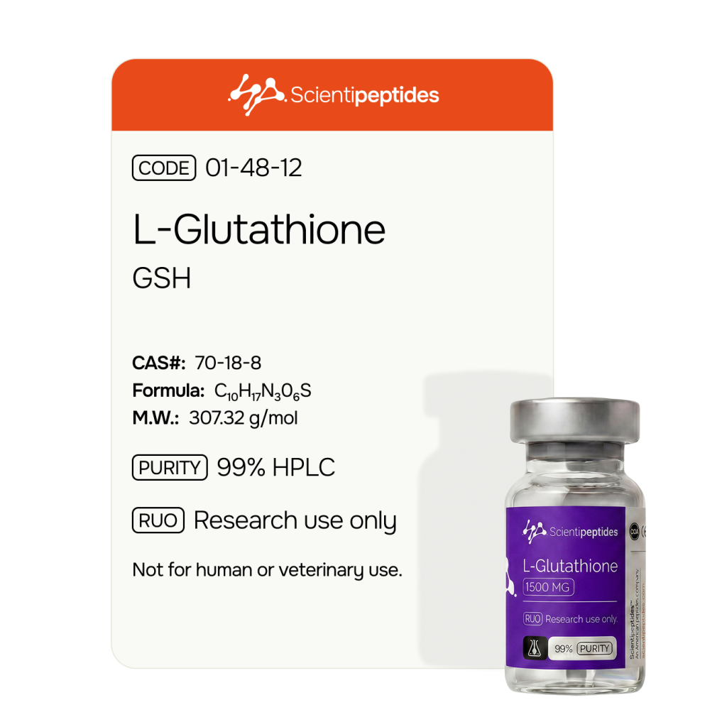 L-Glutathione 1500mg specification card