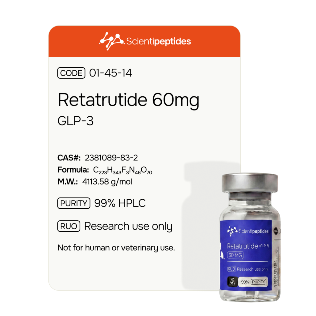Retatrutide GLP-3 60mg specification card