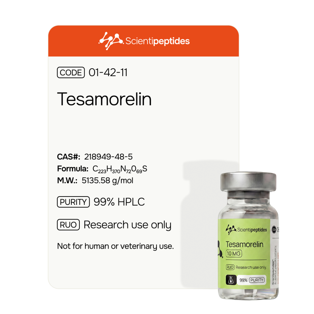 Tesamorelin 10mg specification card