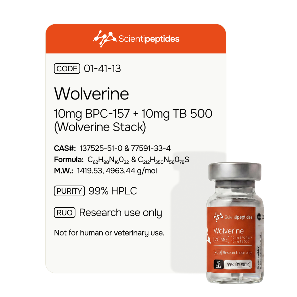 Wolverine Stack 20mg specification card